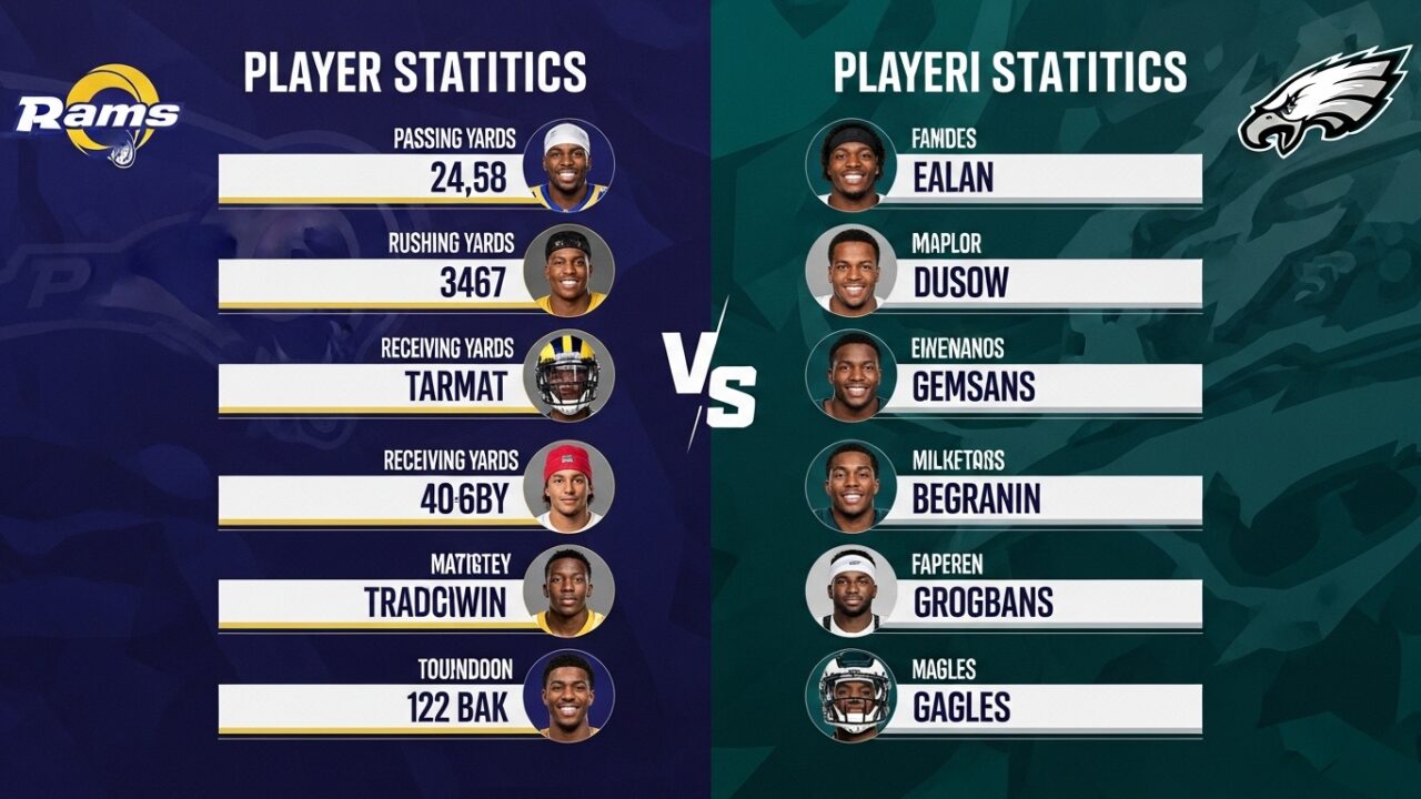 Complete Guide to Los Angeles Rams vs Philadelphia Eagles Match Player Stats