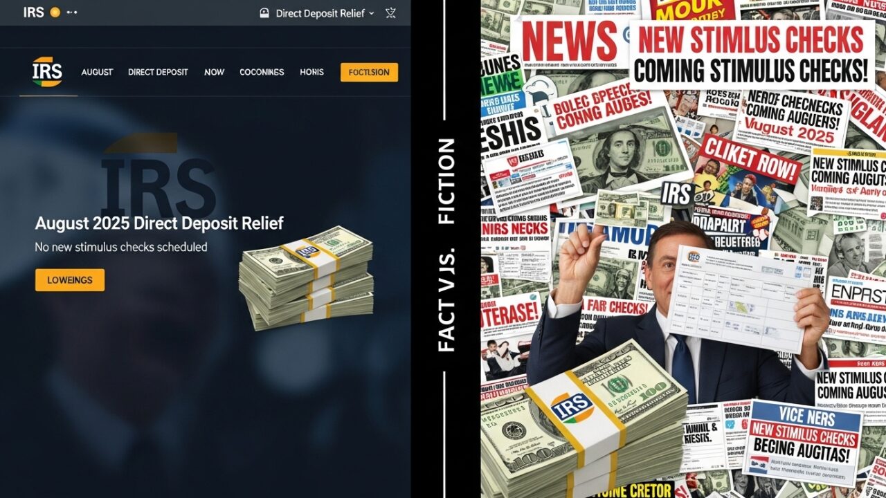 IRS August 2025 Direct Deposit Relief: Fact vs. Fiction on New Stimulus Checks